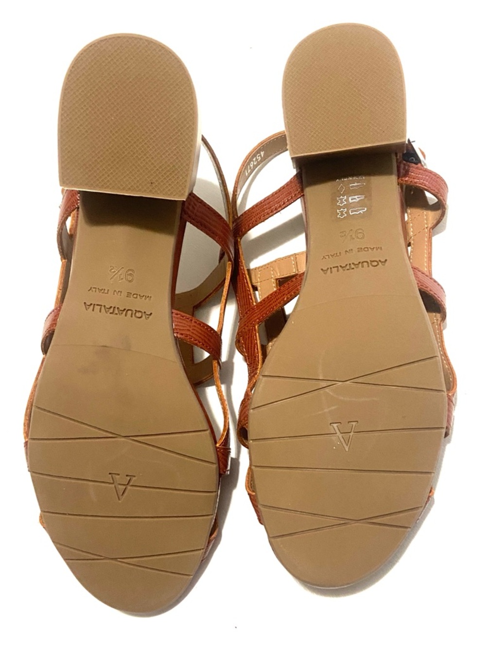 Aquatalia Harlie Leather cage Sandal in Russel - Picture 8 of 9